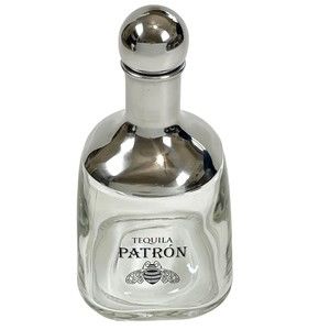 PATRON Margarita Shaker Glass Chrome Bottle 18oz Cocktail Mixer Tequila Whisky